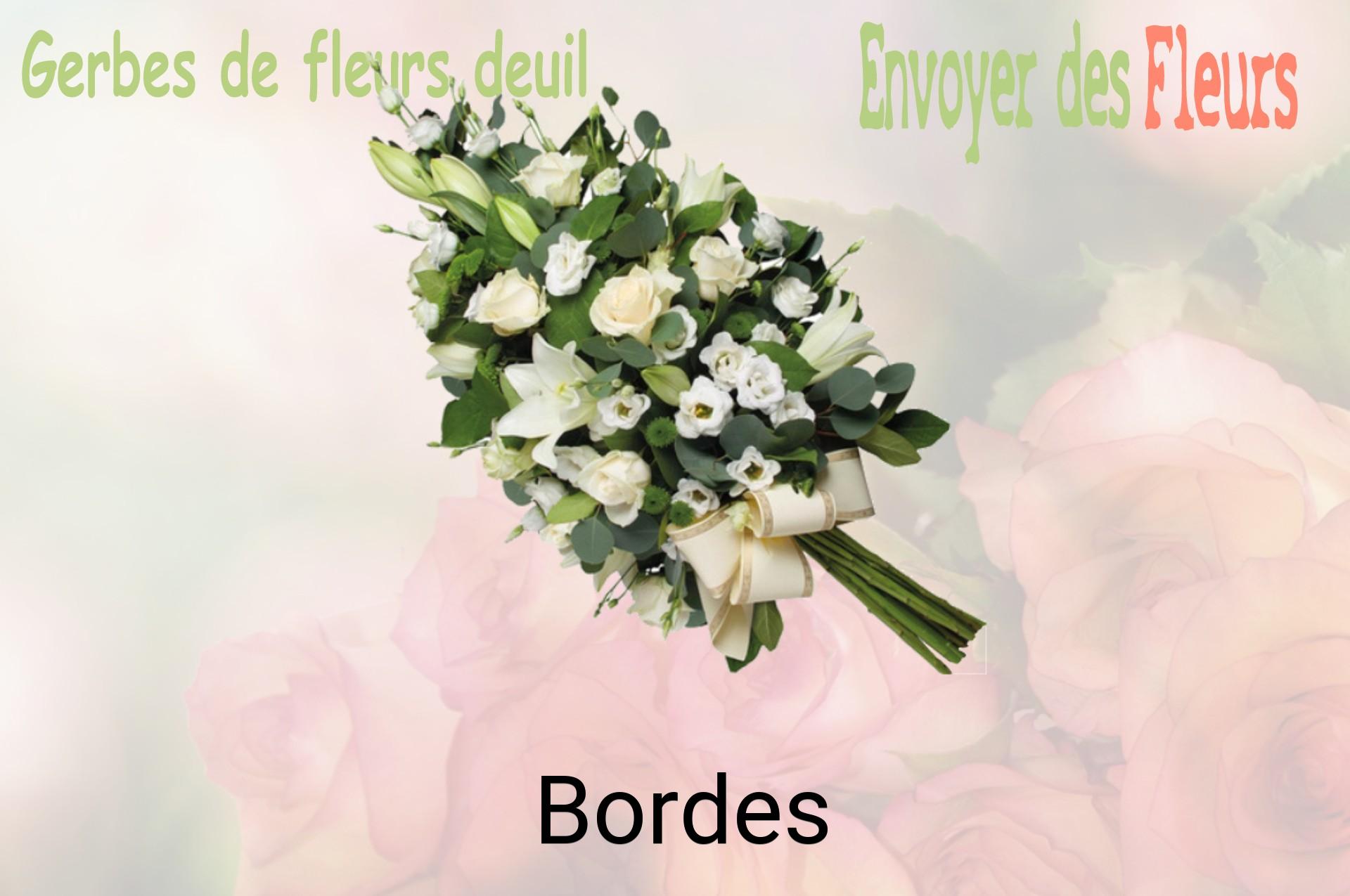 Gerbe de fleurs de deuil livrée à Bordes